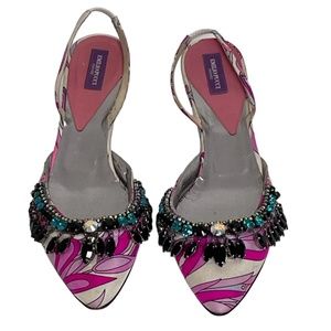 emilio pucci slingback kitten heels